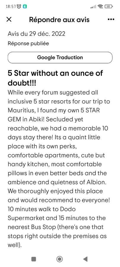 알비언 Abiki Mauritius 아파트 외부 사진
